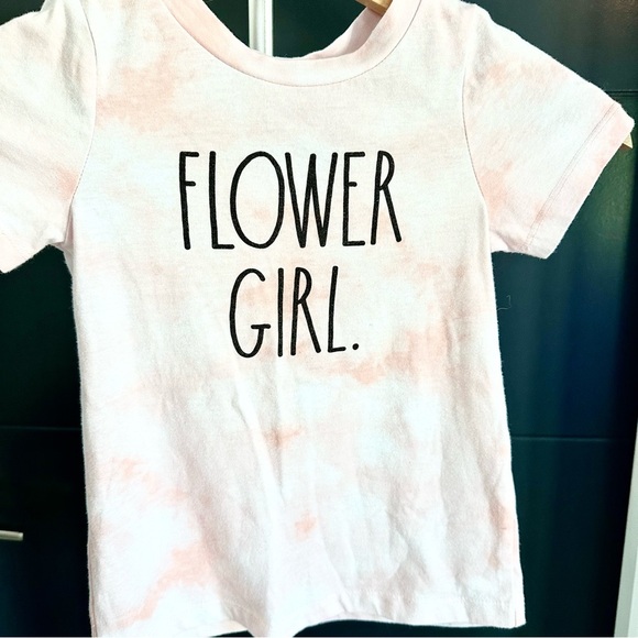 Flower Girl Kids T-Shirt - Pink Rae Dunn 4T - Picture 2 of 3